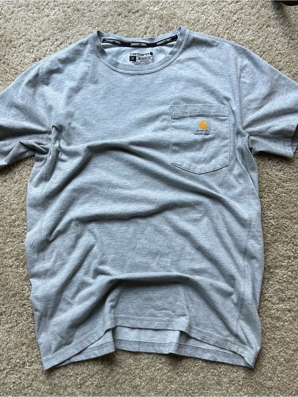 Carhartt Men’s Gray Pocket Short-Sleeve T-Shirt